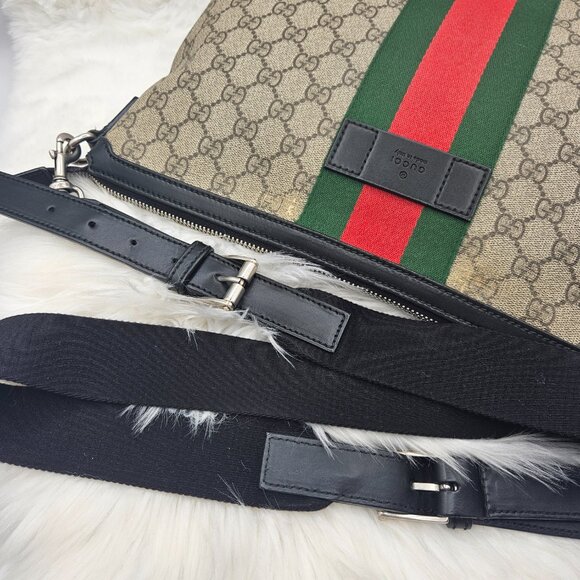 Gucci Beige Supreme Web Crossbody - Picture 11 of 17